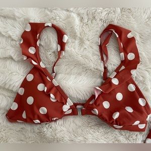 Xhilaration polka dot bikini top. Size large.